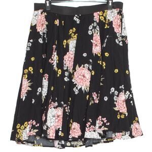Torrid Skirt Whimsigoth Cottagecore Dark Academia Goth Lolita Floral Black 2 2X